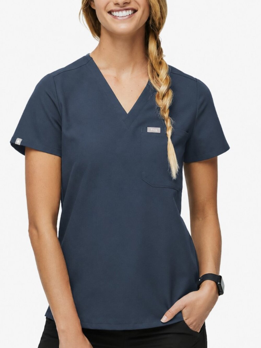 FIGS Catarina Scrub Top Dark Harbor XS